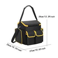 Wear-resistant Tool Bag Large Capacity Tool Tote Bag Removable Baffle Tool Kit  Construction Site 12 inches