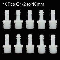 10Pcs 1/2 Inch Thread To Barb 4/6/8/10/12/14/16/18/20mm Plastic Hose Connector Fittings Drip Irrigation System Pipe Coupler
