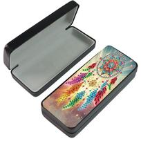 Diamond Painting Eyeglasses Case Girl Diamond Art Sunglasses Case 5D DIY Eyewear Organizer Case PU Glasses Holder Case