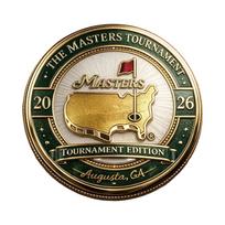 Collectors Metal Commemorative Coin Masters Tournament Edition 2026 Augusta GA Golf Memorabilia Display Piece