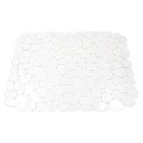 NonSlip Pebble Design Bath Mat for Shower and Tub Rectangular PVC Construction with Drainage Holes for Bathroom Floor One Size