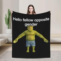 Art Shreks Cartoon Blankets Coral Fleece Plush Printed Multifunction Super Warm Throw Blankets for Bedding Office Bedding Throws 100x150cm