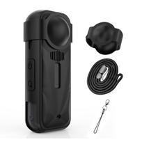 Silicone Cover Case Set for Insta 360 X5 Anti-drop Protective Case Camera Lens Protector with Anti Lost Strap Camera Accessories