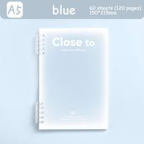 Simple Stationery A5/B5 Binder Notebook Horizontal Line Gradient Color Kawaii Loose-Leaf Notebook PVC Cover 60 Sheets