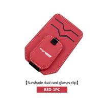 Car Multifunction Leather Sunglasses Holder Portable Ticket Card Clip For KIA Rio K5 K2 Sportage Ceed Sorento Picanto Stinger