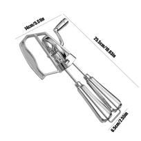 Stainless Steel Egg Whisk Hand Crank Mixer With Hand Crank Multifunctional Dishwasher Safe Egg Beater Portable Egg Mixer Mold