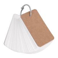 400/100sheets Kraft Paper Blank Flashcards with Binder Rings Spiral Notepads Detachable Kids Mini Notebook Study Card Stationery