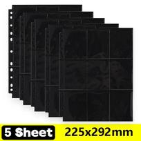 Double Side Black Binder Pages A4 Size 9 Pocket Trading Gaming Card Sleeves Storage Album ID Card Holder Idol Photo Collection