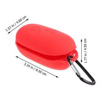 Silicone Earphone Case for Wf-Xb700 Wireless Headphones Protective Shell Portable Compact Scratch Proof Bump Resistant Carabiner raudona