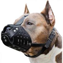 Large and Medium Leather Dog Muzzle for Pitbulls Soft Dog Muzzle for Large Dogs Pitbulla