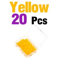 MNFT 20Pcs Floating Boilies Bait Carp Fishing Lures Elastic Silicone Bottom Rig Material for Saltwater Freshwater geltona