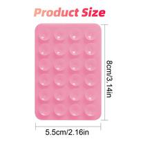 Strong Silicone Suction Cup Phone Mount Adhesive Anti-Slip Square Phone Holder Hands-Free Sticky Cell Phone Grip Stands Black