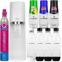 Saturator Sodastream Terra Biały 4 Butelki + 3 Syropy Pepsi Mirinda 7Up