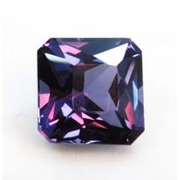 Natūralus ALEKSANDRITAS Spalvą keičiantis KVADRATINIO pjovimo 8,12 ct Nesegtas brangakmenis SERTIFIKUOTAS 12.7 mm approx. oranžinė