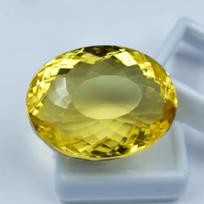 Yellow Topaz 100.00 Ct Natural Oval Cut Gemstone CERTIFIED 35.3 mm approx geltona