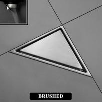 Brushed Gold Floor Drains Triangle Shower Drainage Bathroom Deodorant Invisible Black Floor Drain Strainer Cover Waste Grate