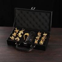 Handmade Chinese Zodiac Glass Wine Set with Decanter