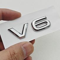 3D ABS Car Letters Logo 4Motion V6 Rear Trunk Badge Emblem Sticker Decals For T-ayron G-olf MK4 5 T-iguan Accessories V6-Silver