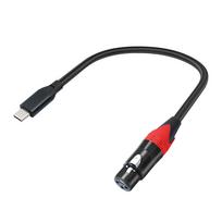 1/2/3M USB C To Female XLR Mic Link Converter Cable USB C To XLR Female Microphone Cable for Samsung Huawei USB Type C Devices