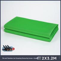 Myoto Green Screen Chroma Key Backdrop (3.2x2m) with Clamps