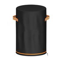 Round Fire Pit Cover With Handle Adjustable Heavy Duty Round Outdoor Cylinder Fireplaces Cover Protector For Yard 1
