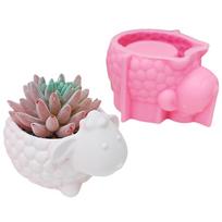 Animal Shaped Silicone Molds for Epoxy Resin, Candle Holder, Home Decoration, Silicone Concrete Cement Flowerpots Mould