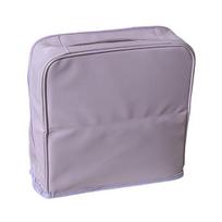 Large Standing Makeup Bag Faux Leather Travel Toiletry Bag with Compartments Waterproof Portable Cosmetic Organizer for Women violetinė