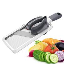 Adjustable Stainless Steel Mandoline Slicer and Vegetable Chopper with Safety Grip for Fruits and Vegetables