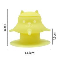 Puppy Milk Feeder,Dispenser Food Grade Silicone with 4 Dummy Nipples 230ml Capacity,Leak Proof Ideal Height Strong Suction,Puppy Milk Feeding Station smėlis
