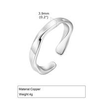 Mens Simple Mobius Twist Rings,Minimalist Opening Metal Wedding Ring,Thin Classic Polished Pinky Ring,Unisex Jewelry Gift