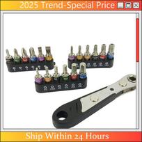 Feb.1/4  Ratchet Wrench Set Screwdriver Bit Set Screwdriver Bits Double Ended Ratchet Wrench Ratchet Wrench And Screwdriver Bit