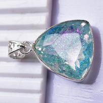 Monarch Opal Trillion Cut 70Ct LAB-CREATED Certified 925 Sterling Silver Pendant 26.6 mm Approx įvairiaspalvis
