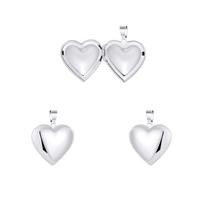 Wholesale 4pcs/lot Photo Frame Locket Pendant Stainless Steel Heart Round Charms For Jewelry Making Supplies DIY Accessories
