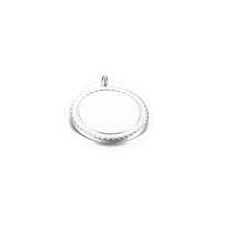3Pcs Round Embossed Tags Stainless Steel Customized ID Necklace Unisex Jewelry Double Side Polished