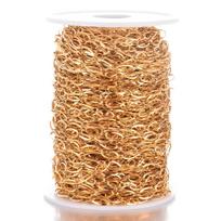 1M/lot Bulk Star Chain Stainless Steel Gold Color Handmade Link Chain for DIY Necklace Bracelet Jewelry Making Supplies