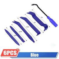 Automatinio išmontavimo įrankių rinkinys Plastikinis komplektas Automobilio durelių spaustukų skydelio apdaila Radijo prietaisų skydelio garso pašalinimo montuotojas Pry Kit konversijos taisymas 6PCS RED