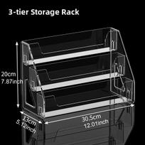 3/5-layer CD rack, album display rack, transparent storage rack for records,  and tapes, multifunctional counter display rack