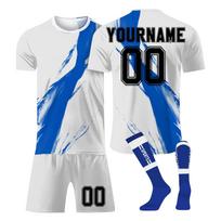 Men Soccer Jersey Set Quick Dry Football Uniform with Shorts Socks and Guards for Training Match M balta