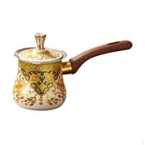 Coffee Maker, Melting Pot, -resistant Stainless Steel, Teapot with Long Handle, Milk Frother, Kettle 550mL balta