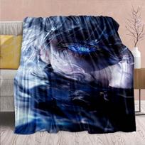 Jujutsu Kaisen Anime Flannel Blanket - Soft Warm Perfect for Sofa, Bedding Camping Travel Office Home Decor -QJY 75x90cm