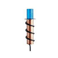 Copper Rain Gauge with Spiral Black Metal Holder Garden Rainfall Measurement Tool Outdoor Rainwater Collector for Gardening and Weather Monitoring One Size