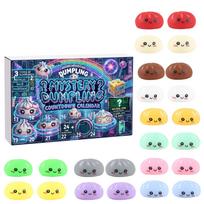 Mystery Dumpling Countdown Calendar 24 Days Collectible Toy Set Including Solid and Transparent Designs for Kids and Adults