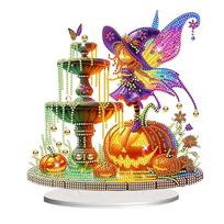 Acrylic Special Shaped Halloween Theme Diamond Painting Tabletop Ornaments Kit Diamond Painting Desktop Decorations for Beginner