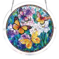 Acrylic Puzzles Suncatcher Window Hanging Crafts DIY Puzzle Suncatcher for Living Room Bedroom Summer Home Balcony Decor (as the picture,S-18.5cm)