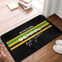 Brazilian Racing Driver Ayrton Senna Door Floor Kitchen Bathroom Mats Anti-Slip Indoor  Doormat Toilet Entrance Carpet Rug 40cm x 60cm