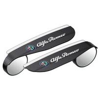 2PCS Car Rearview Mirrors All-in-One Rain Eyebrow Blind Spot Mirror for Alfa Romeo 4C 159 Spider Giulia Giulietta 156 147