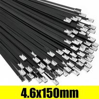Metal Cable Ties Self-locking Cord Tie Stainless Steel  Adjustable Cables Fastening Loops Home Office Wire Ties 15/20/25/30cm (as the picture,10PCS)