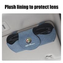 Car Interior Glasses Clip Auto Sun Visor Sunglasses Holder For Alfa Romeo 4C 159 Spider Giulia Giulietta 156 Mito 147 8C GT 166
