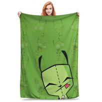Invader Zim Gir Dib Robot Blankets Flannel Textile Decor  Portable Super Soft Throw Blanket for Bed Car Bedspread 75x90cm