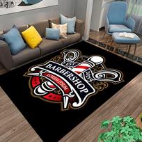 Barber shop retro signage Area Rug Large Carpet Rug for Living Room Bedroom Kitchen Bathroom Bedside Play Anti-slip  cameras 40cm x 60cm